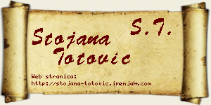 Stojana Totović vizit kartica